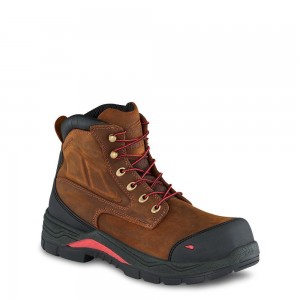 Boot Red Wing King Toe® ADC 6-inch Waterproof Safety Toe Masculino Marrom | 078496-XGQ