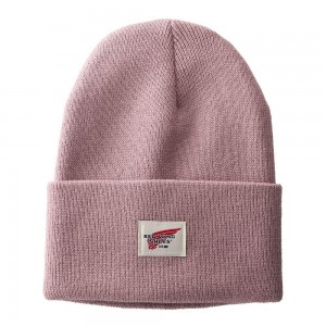 Chapeus Red Wing Logo Knit Cuffed Beanie Accessories Rosa | 704619-XGN
